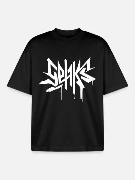 SEHKS BLANC - T-shirt unisexe boxy épais biologique Stanley/Stella - noir