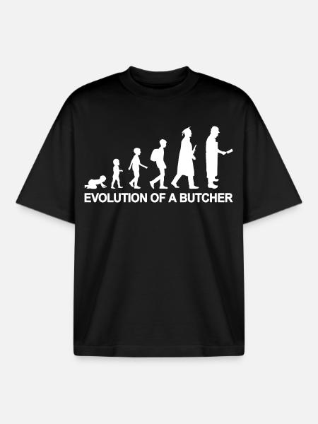Metzger Evolution - Boxy Heavyweight Unisex Organic T-Shirt von Stanley/Stella - Schwarz
