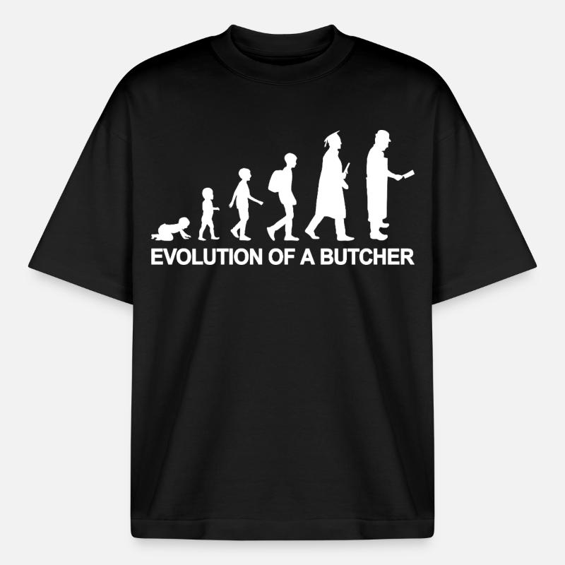 Metzger Evolution - Boxy Heavyweight Unisex Organic T-Shirt von Stanley/Stella - Schwarz