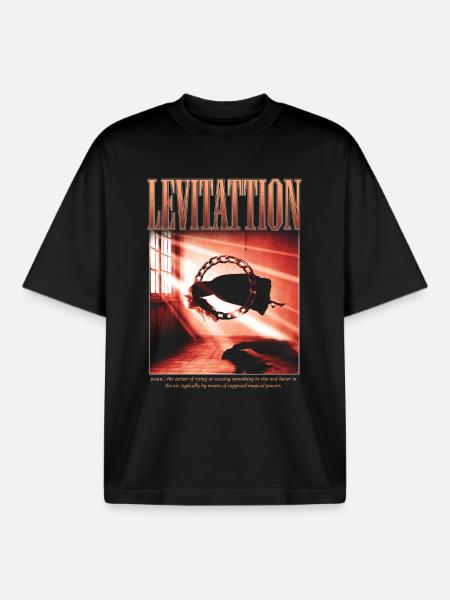 Levitation – Mystical Aesthetics - Boxy Heavyweight Unisex Organic T-Shirt by Stanley/Stella - black