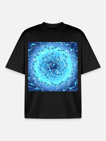 Sea Galaxy - Boxy Heavyweight Unisex Organic T-Shirt by Stanley/Stella - black