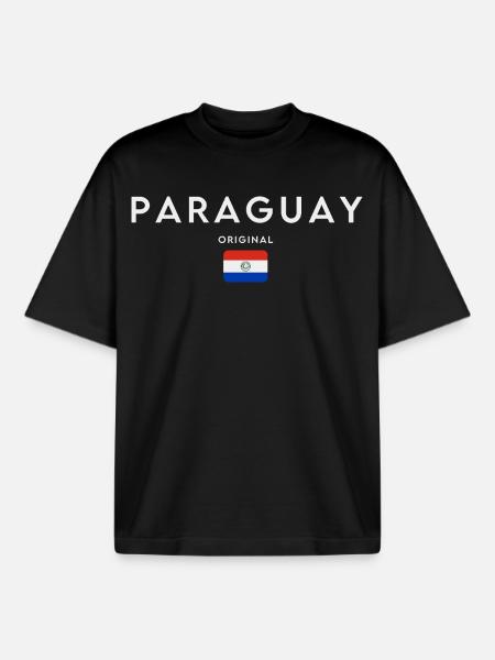 Paraguayan flag, Paraguayan pride - Boxy Heavyweight Unisex Organic T-Shirt by Stanley/Stella - black