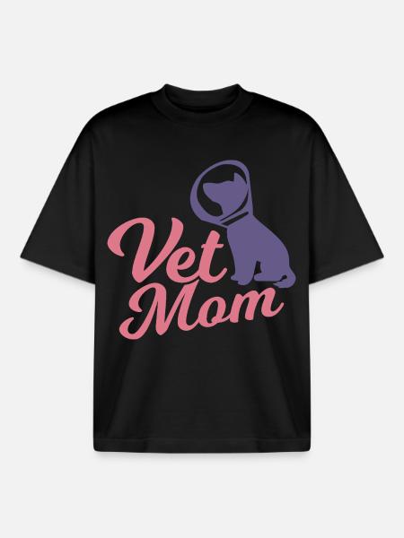 Veterinary Mother - Boxy Heavyweight Unisex Organic T-Shirt by Stanley/Stella - black