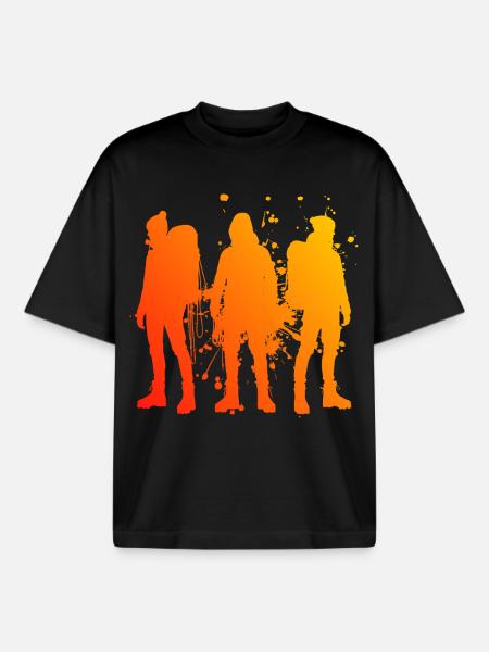 Bouldering Climbers Boulder Women Men - Boxy Heavyweight Unisex Organic T-Shirt by Stanley/Stella - black