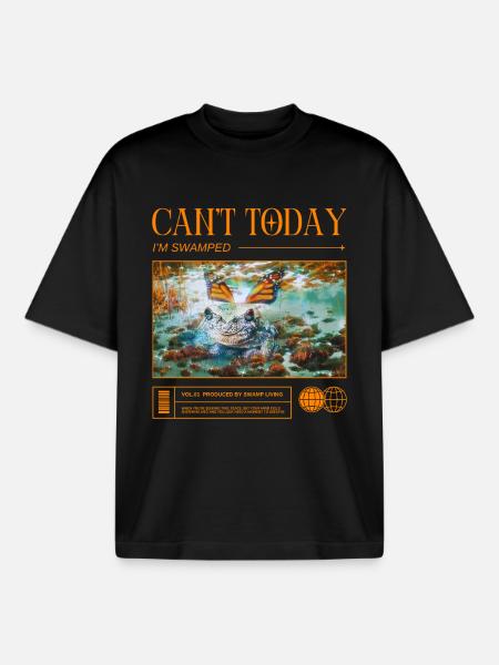 Swamp Mode Enabled – No Appointments, Only Swamp - Boxy Heavyweight Unisex Organic T-Shirt by Stanley/Stella - black