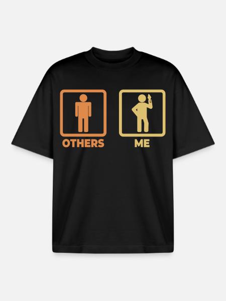 Funny Cream Enthusiast - Boxy Heavyweight Unisex Organic T-Shirt by Stanley/Stella - black