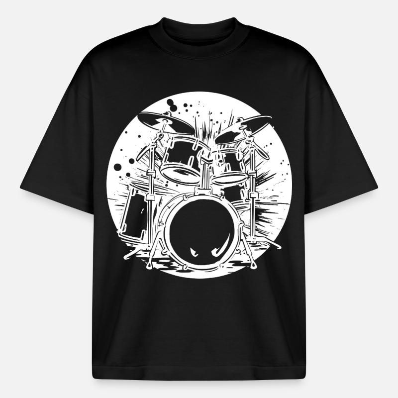 Percussion - T-shirt unisexe épais coupe boxy Stanley/Stella - noir