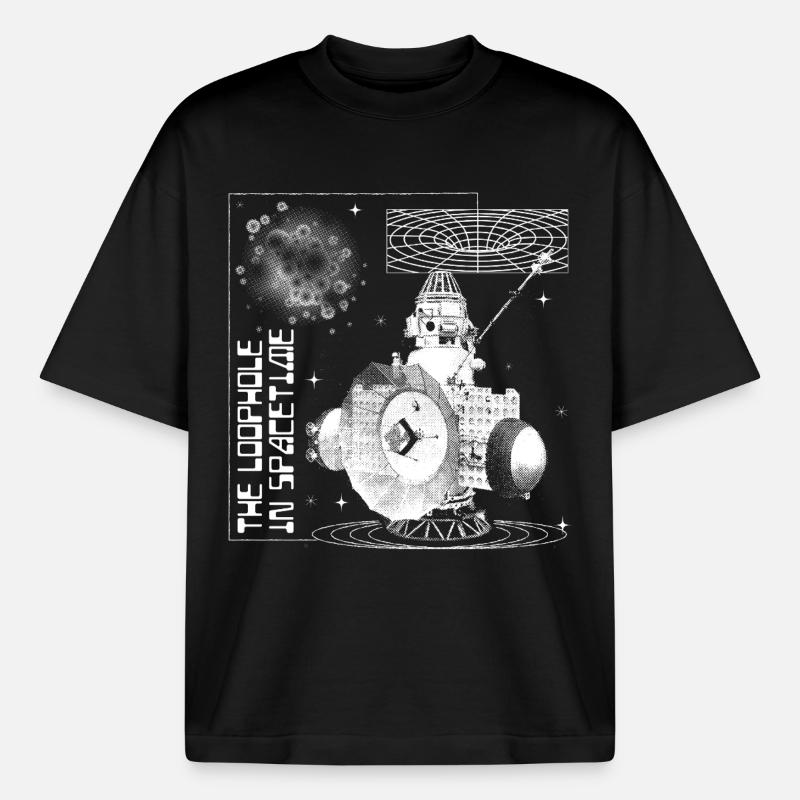 Trou dans le continuum espace-temps - T-shirt unisexe boxy épais biologique Stanley/Stella - noir