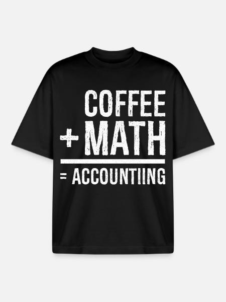 café math comptabilité - T-shirt unisexe boxy épais biologique Stanley/Stella - noir
