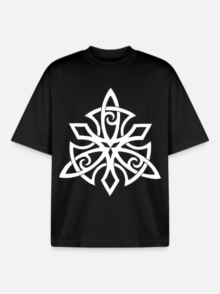 Ailes vikings blanches - T-shirt unisexe boxy épais biologique Stanley/Stella - noir