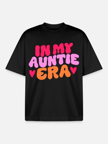 Déclaration de l’époque de ma tante - T-shirt unisexe boxy épais biologique Stanley/Stella - noir