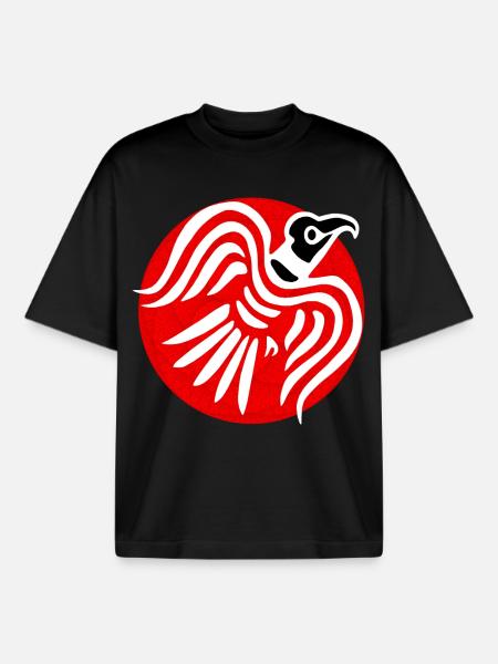 Wikinger Rabe - Boxy Heavyweight Unisex Organic T-Shirt von Stanley/Stella - Schwarz