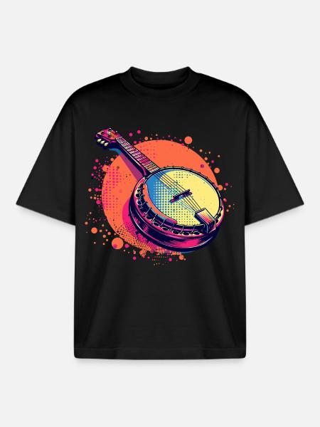 Banjo Comic Look - Boxy Heavyweight Unisex Organic T-Shirt by Stanley/Stella - black