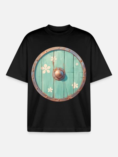 Wikinger-Schild - Boxy Heavyweight Unisex Organic T-Shirt von Stanley/Stella - Schwarz