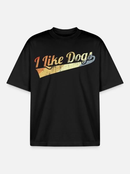 Dog love - Boxy Heavyweight Unisex Organic T-Shirt by Stanley/Stella - black