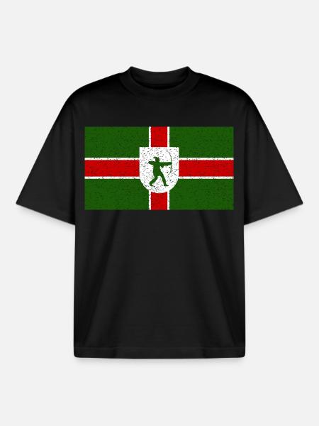Nottinghamshire - Boxy Heavyweight Unisex Organic T-Shirt by Stanley/Stella - black
