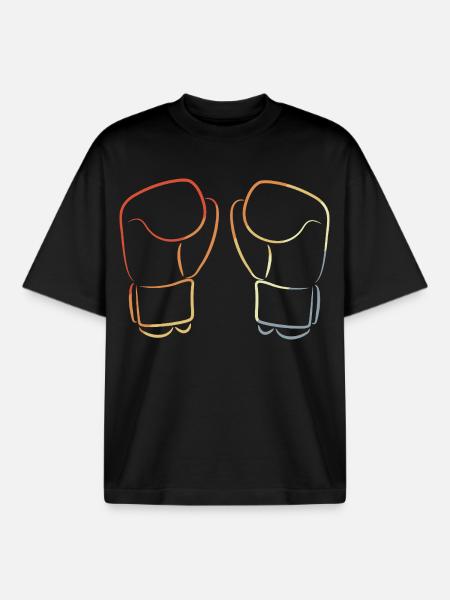Kickboxing Gloves - Boxy Heavyweight Unisex Organic T-Shirt by Stanley/Stella - black