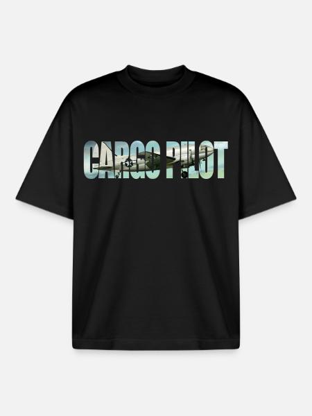 Cargo pilot C-46 - Boxy Heavyweight Unisex Organic T-Shirt by Stanley/Stella - black