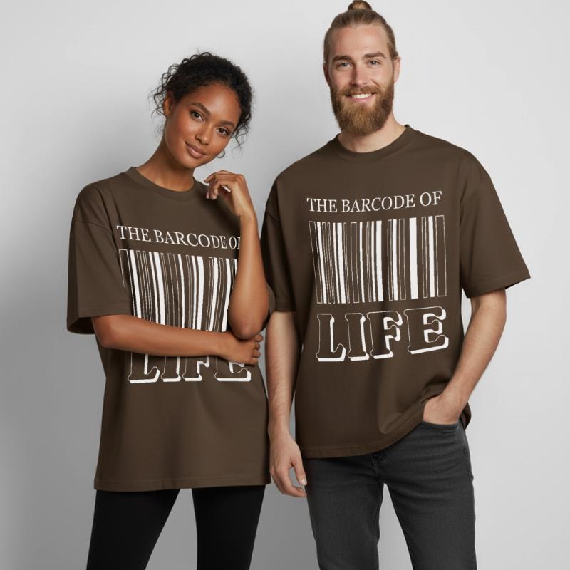 Le code-barres de la vie / Der Strichcode des Lebens T-shirt unisexe épais coupe boxy Stanley/Stella