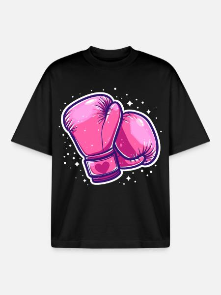 Boxhandschuhe Grafik - Boxy Heavyweight Unisex Organic T-Shirt von Stanley/Stella - Schwarz