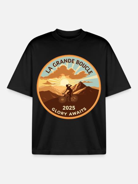 LA GRANDE BOUCLE - Boxy Heavyweight Unisex Organic T-Shirt by Stanley/Stella - black