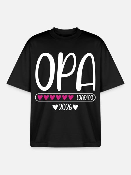 Opa 2026  - Boxy Heavyweight Unisex Organic T-Shirt von Stanley/Stella - Schwarz