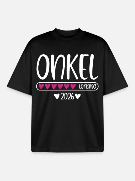 Onkel 2026 loading - Boxy Heavyweight Unisex Organic T-Shirt von Stanley/Stella - Schwarz