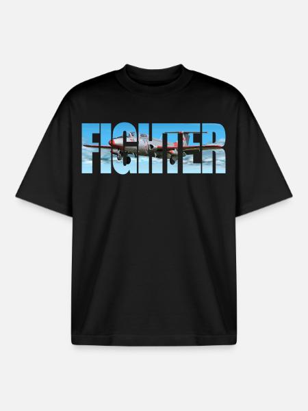 Fighter L-29 Delfin - Boxy Heavyweight Unisex Organic T-Shirt by Stanley/Stella - black