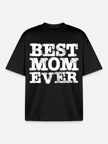 Best MOM Ever - Boxy Heavyweight Unisex Organic T-Shirt von Stanley/Stella - Schwarz