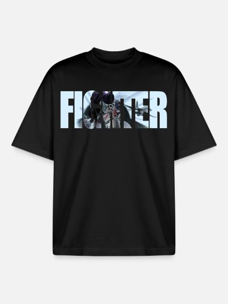 Fighter - Boxy Heavyweight Unisex Organic T-Shirt by Stanley/Stella - black