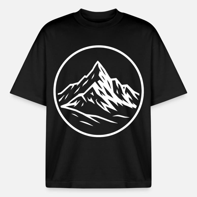 Großglockner - T-shirt unisexe boxy épais biologique Stanley/Stella - noir