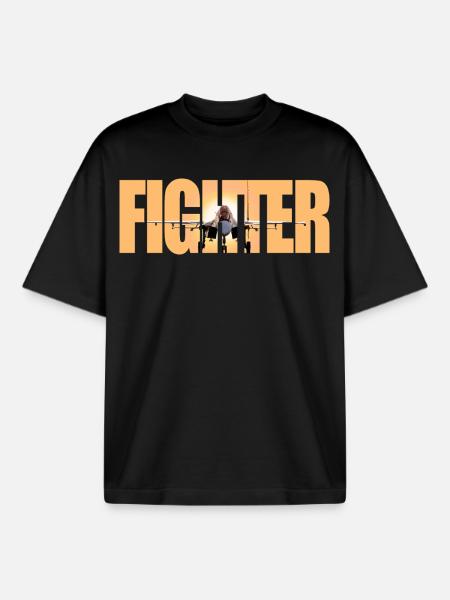 Fighter Su-30SM - Boxy Heavyweight Unisex Organic T-Shirt by Stanley/Stella - black