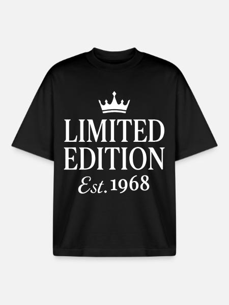 Limited Edition Est 1968 - Boxy Heavyweight Unisex Organic T-Shirt von Stanley/Stella - Schwarz