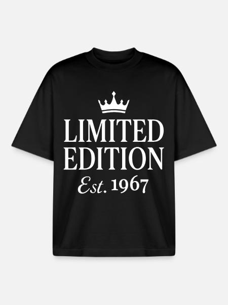 Limited Edition Est 1967 - Boxy Heavyweight Unisex Organic T-Shirt by Stanley/Stella - black