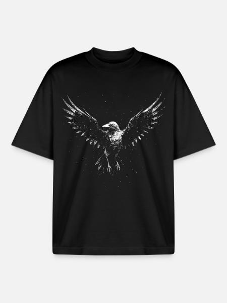 Raven - Boxy Heavyweight Unisex Organic T-Shirt by Stanley/Stella - black