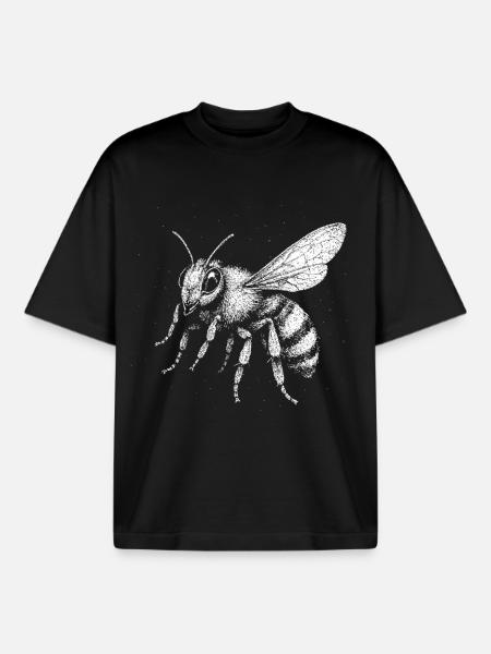A bee - Boxy Heavyweight Unisex Organic T-Shirt by Stanley/Stella - black