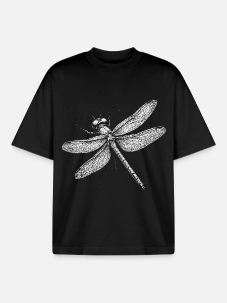 Dragonfly - Boxy Heavyweight Unisex Organic T-Shirt by Stanley/Stella - black