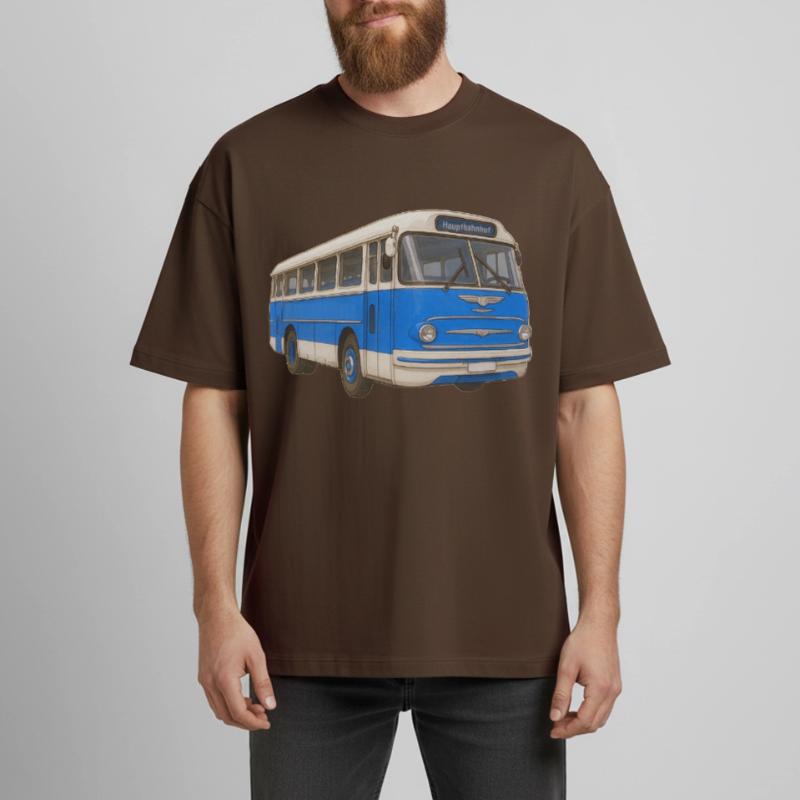 Old blue bus Heavyweight Boxy Unisex T-Shirt by Stanley/Stella