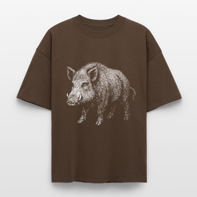 Sanglier T-shirt unisexe boxy épais biologique Stanley/Stella