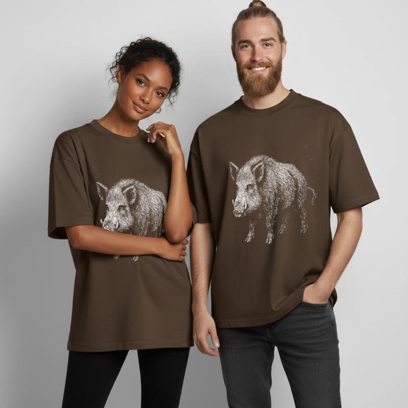 Sanglier T-shirt unisexe boxy épais biologique Stanley/Stella