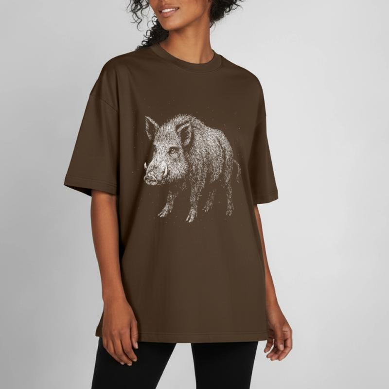 Sanglier T-shirt unisexe boxy épais biologique Stanley/Stella