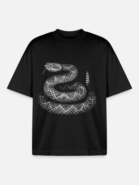 Snake - Boxy Heavyweight Unisex Organic T-Shirt by Stanley/Stella - black