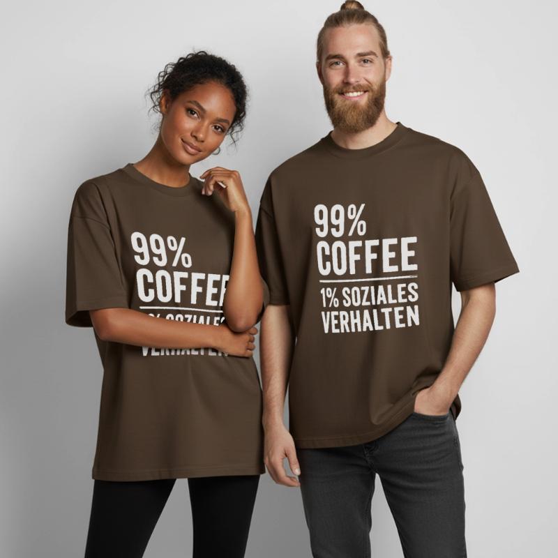 99 % Kaffee Boxy Heavyweight Unisex Organic T-Shirt von Stanley/Stella