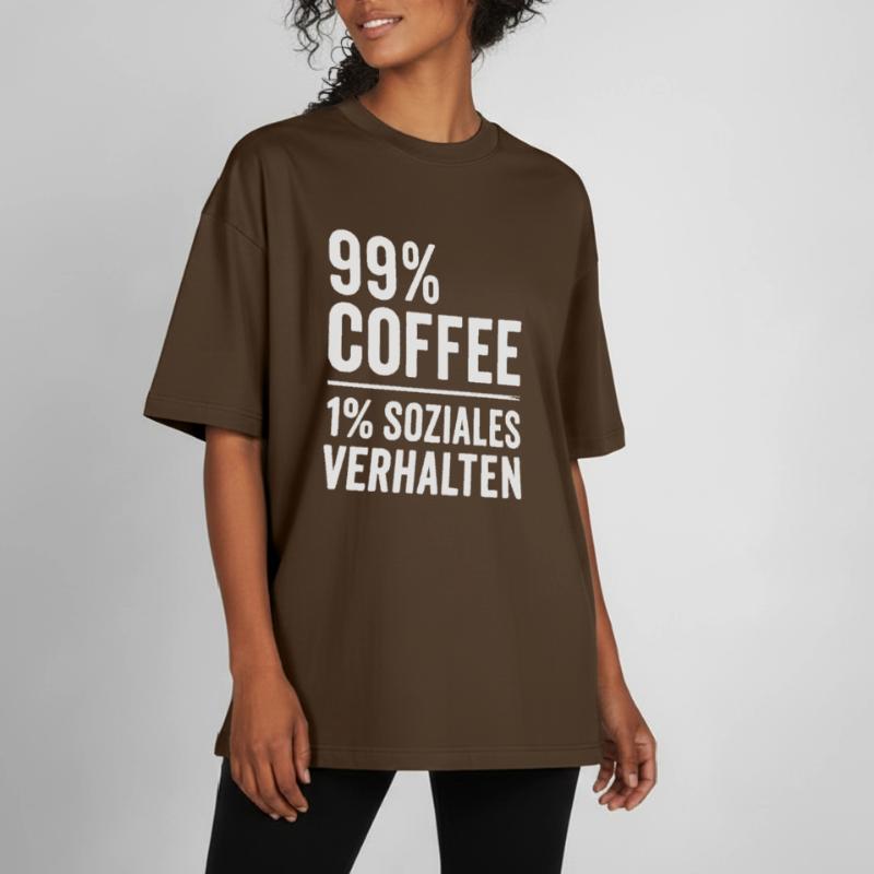 99 % Café T-shirt unisexe épais coupe boxy Stanley/Stella