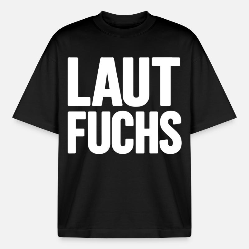 LAUTFUCHS - Boxy Heavyweight Unisex Organic T-Shirt von Stanley/Stella - Schwarz