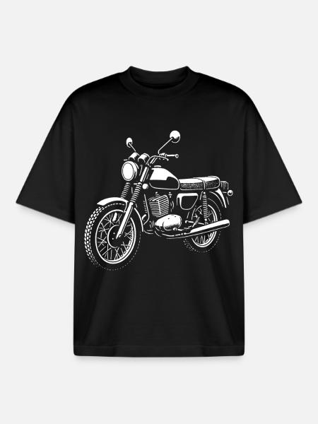 Two-Stroke Legend Retro - Boxy Heavyweight Unisex Organic T-Shirt by Stanley/Stella - black