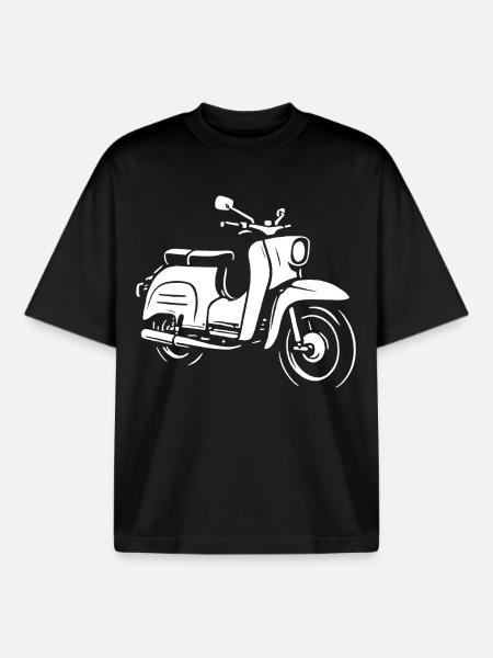 Two-stroke legend - Boxy Heavyweight Unisex Organic T-Shirt by Stanley/Stella - black