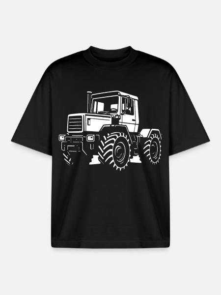Powerhouse on wheels - Boxy Heavyweight Unisex Organic T-Shirt by Stanley/Stella - black