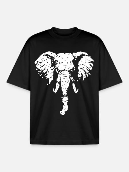 La force de l'éléphant - T-shirt unisexe boxy épais biologique Stanley/Stella - noir