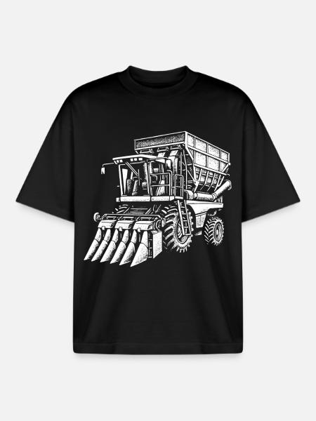 Harvester Cotton - Boxy Heavyweight Unisex Organic T-Shirt by Stanley/Stella - black
